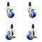 Service Caster 3 Inch 316SS Blue Poly Swivel 1-1/4 Inch Expanding Stem Caster Brake SCC, 2PK SS316EX20S314-PPUB-BLUE-2-TLB-2-114 - alternate 1